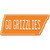 Go Grizzlies Novelty Tennessee Shape Sticker Decal