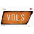 Vols Novelty Rusty Tennessee Shape Sticker Decal