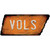 Vols Novelty Rusty Tennessee Shape Sticker Decal
