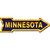 Minnesota Colors Novelty Arrow Sticker Decal
