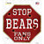 Bears Fans Only Novelty Octagon Sticker Decal