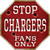 Chargers Fans Only Novelty Octagon Sticker Decal