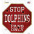 Dolphins Fans Only Novelty Octagon Sticker Decal