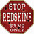Redskins Fans Only Novelty Octagon Sticker Decal