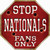 Nationals Fans Only Novelty Octagon Sticker Decal