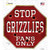 Grizzlies Fans Only Novelty Octagon Sticker Decal