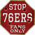 76ers Fans Only Novelty Octagon Sticker Decal