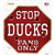 Ducks Fans Only Novelty Octagon Sticker Decal