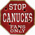 Canucks Fans Only Novelty Octagon Sticker Decal