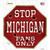Michigan Fans Only Novelty Octagon Sticker Decal