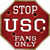 USC Fans Only Novelty Octagon Sticker Decal