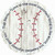 Love and Baseball Novelty Circle Sticker Decal