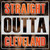 Straight Outta Cleveland Novelty Square Sticker Decal