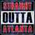 Straight Outta Atlanta Blue Novelty Square Sticker Decal