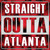 Straight Outta Atlanta City Novelty Square Sticker Decal