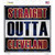 Straight Outta Cleveland Maroon Novelty Square Sticker Decal