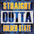 Straight Outta Golden State Novelty Square Sticker Decal