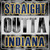 Straight Outta Indiana Novelty Square Sticker Decal