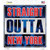 Straight Outta New York City Novelty Square Sticker Decal
