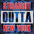 Straight Outta New York City Novelty Square Sticker Decal