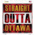 Straight Outta Ottawa Novelty Square Sticker Decal