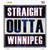 Straight Outta Winnipeg Novelty Square Sticker Decal