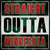 Straight Outta Minnesota City Novelty Square Sticker Decal