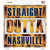 Straight Outta Nashville Novelty Square Sticker Decal