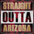 Straight Outta Arizona State Novelty Square Sticker Decal