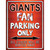 Giants Orange Novelty Rectangle Sticker Decal