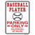 Baseball Only Novelty Rectangle Sticker Decal