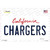 Chargers California State Novelty Sticker Decal