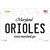 Orioles Maryland State Novelty Sticker Decal