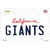 Giants California State Novelty Sticker Decal