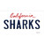 Sharks California State Novelty Sticker Decal