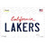 Lakers California State Novelty Sticker Decal