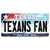 Texans Fan Texas Novelty Sticker Decal