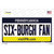 Six Burgh Fan Pennsylvania Novelty Sticker Decal