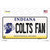 Colts Fan Bicentennial Indiana Novelty Sticker Decal