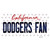 Dodgers Fan California Novelty Sticker Decal