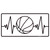 Basketball Heart Beat Novelty Sticker Decal