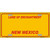 New Mexico Yellow Metal Novelty License Plate