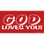 God Loves You Novelty Sticker Decal