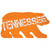 TN Orange Novelty Bear Sticker Decal