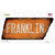 Franklin Novelty Rusty Tennessee Shape Sticker Decal