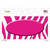 Hot Pink White Zebra Center Oval Novelty Sticker Decal