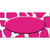 Pink White Giraffe Center Oval Novelty Sticker Decal