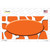 Orange White Giraffe Center Oval Novelty Sticker Decal