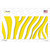 Yellow White Zebra Novelty Sticker Decal