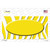 Yellow White Zebra Yellow Center Oval Novelty Sticker Decal